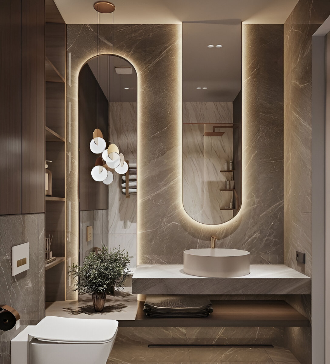 Minimalist bathroom with clean lines